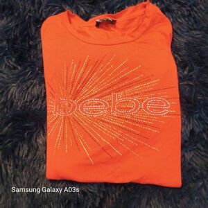 Bebe Orange Graphic Tee